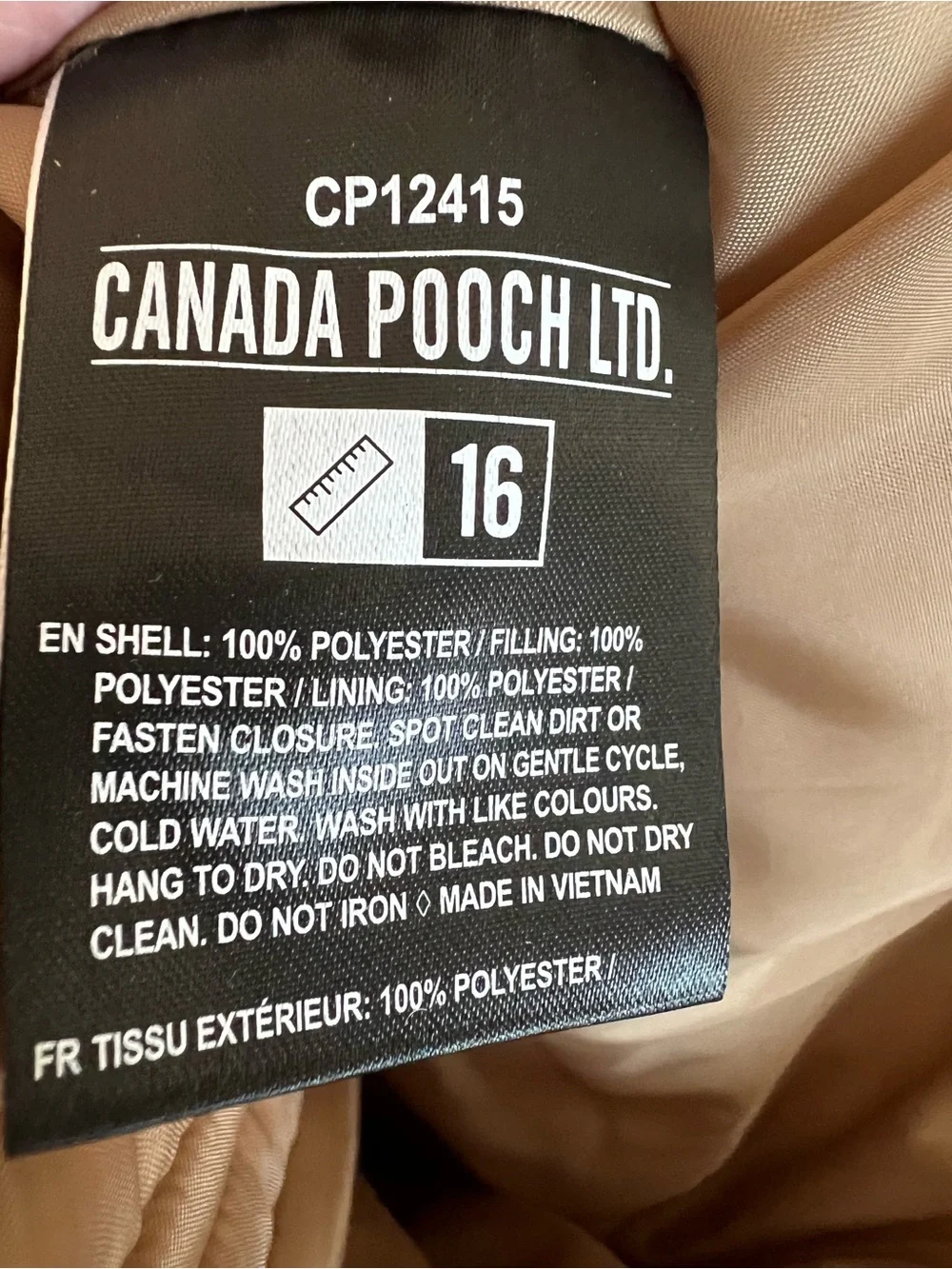 Canada Pooch warm puffer